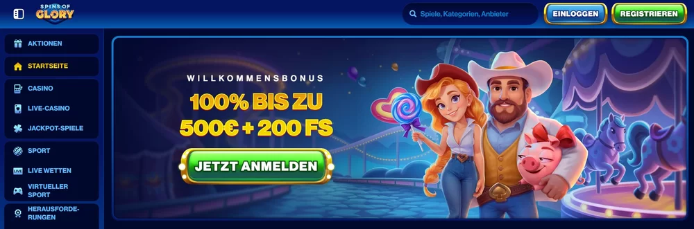 Spins-of-Glory Casino Bonus
