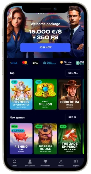 jet4bet casino mobile